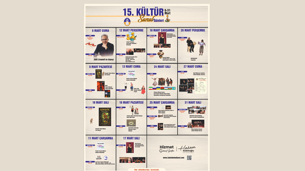 İskele Belediyesi 15. Kültür&Sanat Günleri 6-31 Mart tarihleri arasında gerçekleşecek 